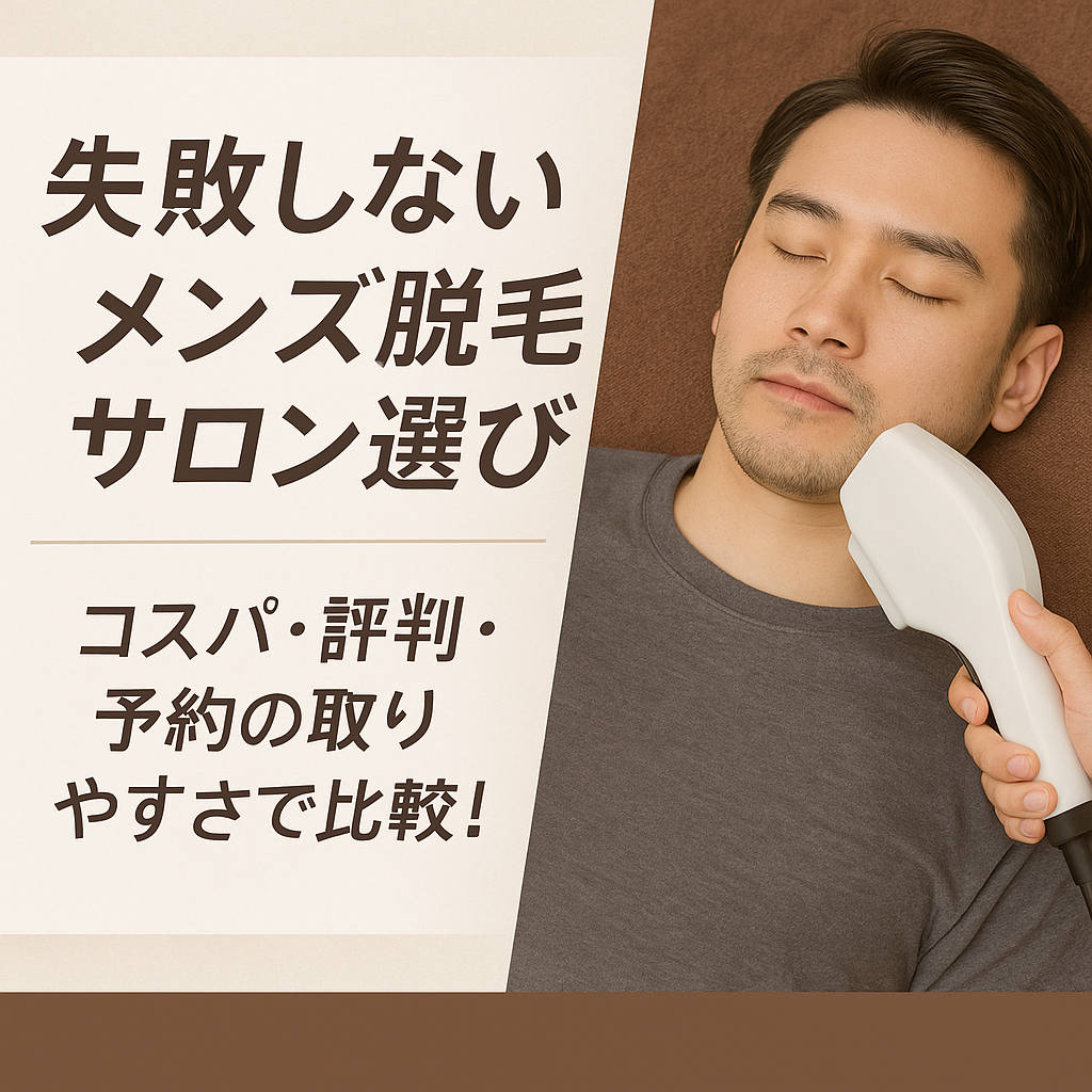 失敗しないメンズ脱毛サロン選び｜コスパ・評判・予約の取りやすさで比較！1位はメンズクリア