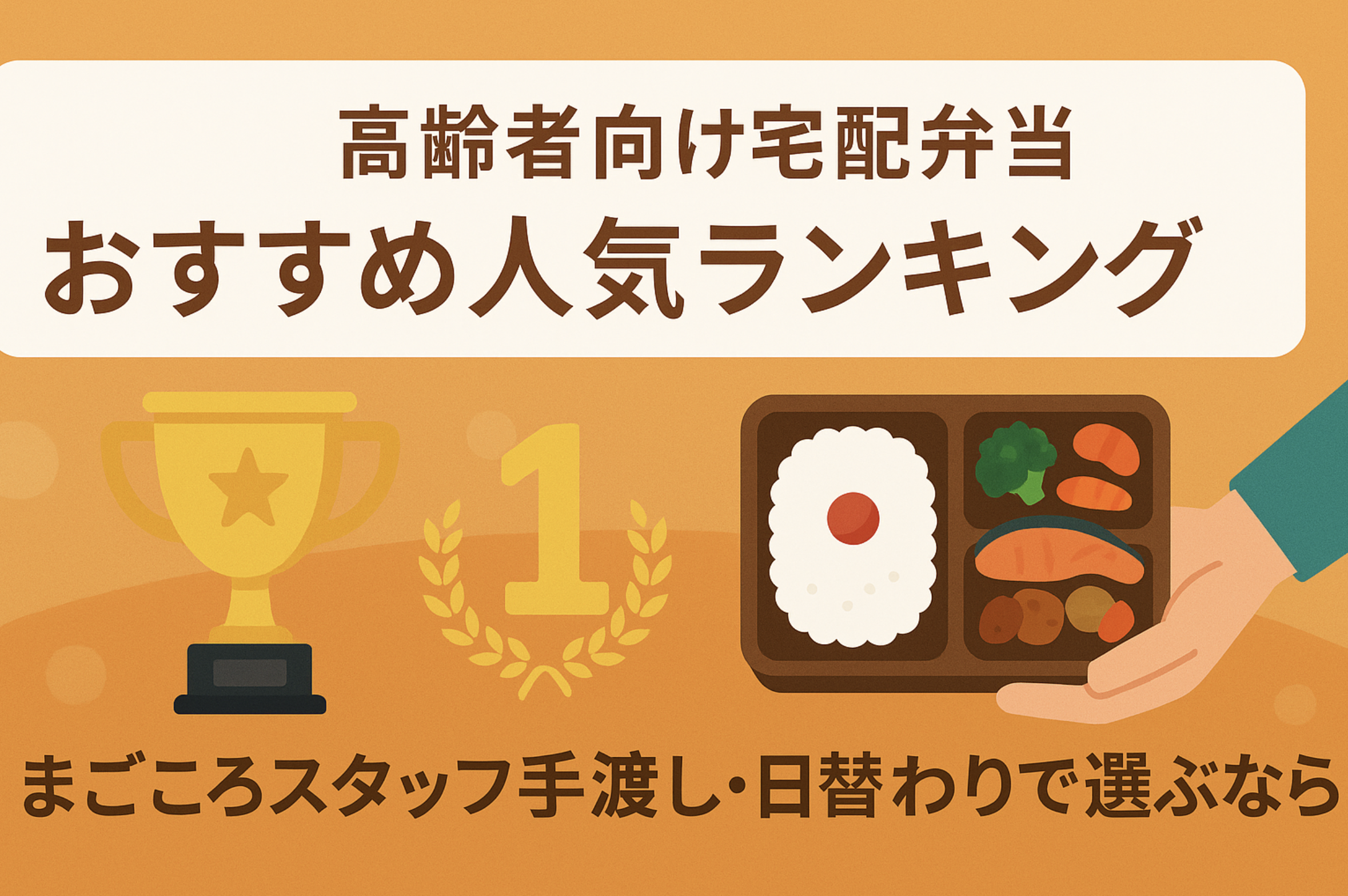 【2025年最新】高齢者向け宅配弁当おすすめ人気ランキング｜まごころスタッフ手渡し・日替わりで選ぶなら？ワタミの宅食がおすすめ