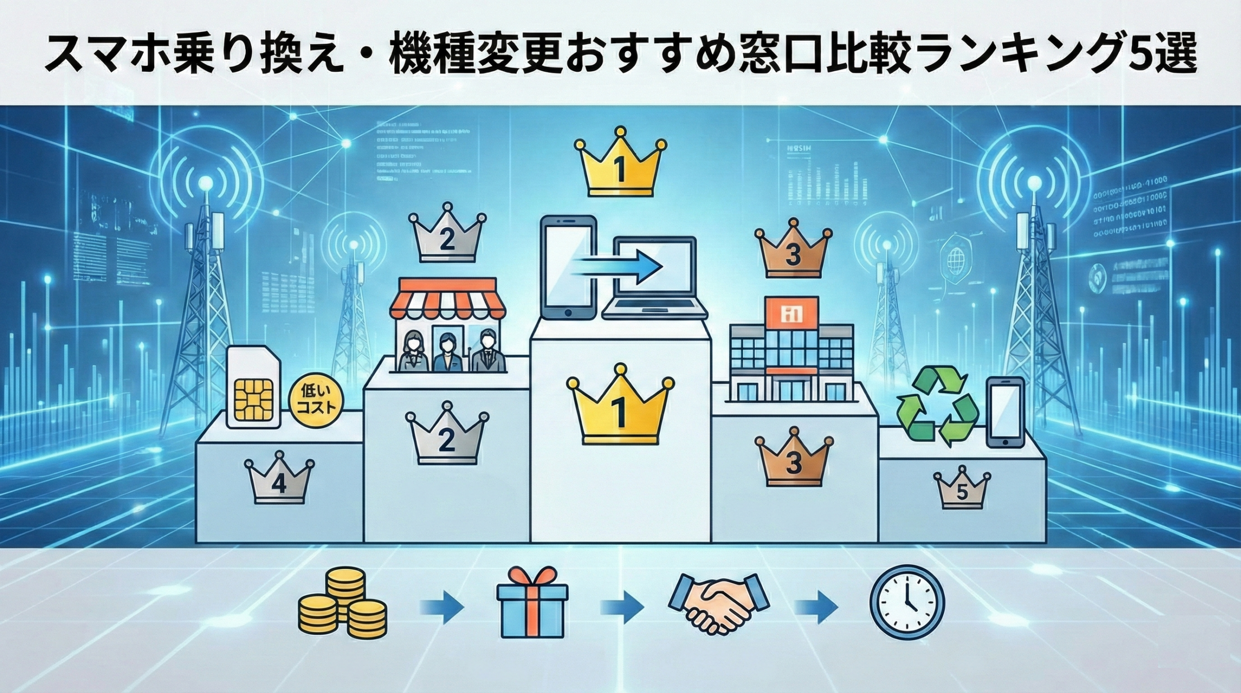 【2026年最新】スマホ乗り換え・機種変更おすすめ窓口比較ランキング5選|ドコモオンラインショップがおすすめ