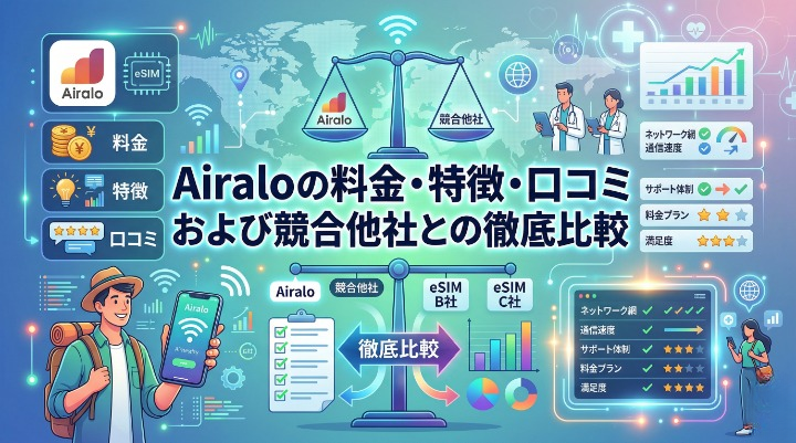 Airaloの料金・特徴・口コミおよび競合他社との徹底比較