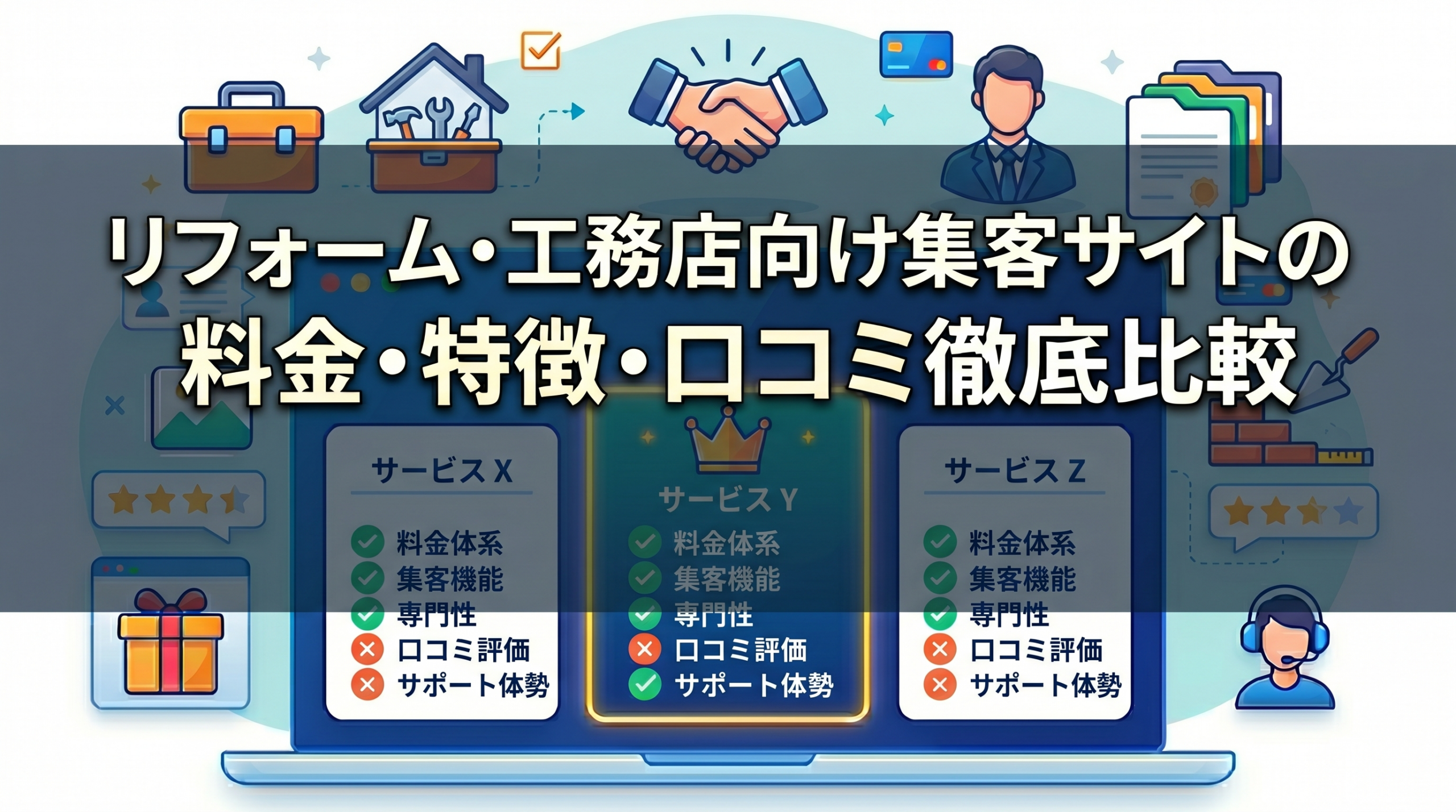 リフォーム・工務店向け集客サイトの料金・特徴・口コミ徹底比較 | おすすめはゼヒトモ