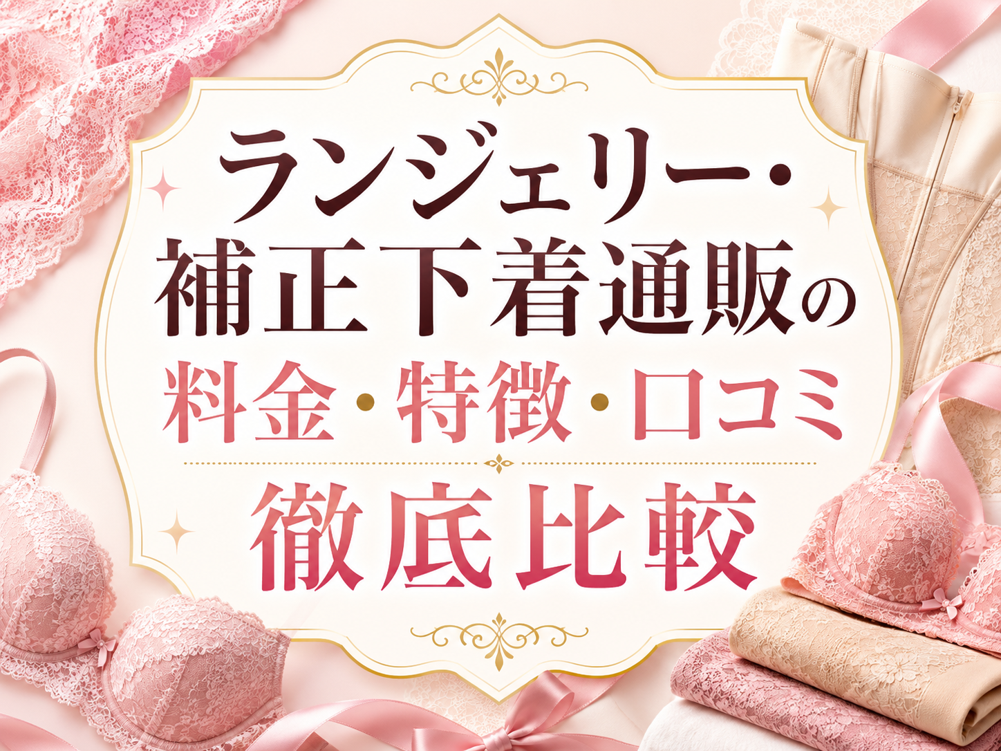 ランジェリー・補正下着通販の料金・特徴・口コミ徹底比較 | 三恵・DRWが筆者のおすすめ
