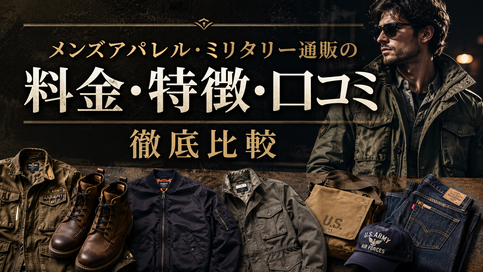 メンズアパレル・ミリタリー通販の料金・特徴・口コミ徹底比較｜サカゼンやWAIPERなどおすすめ5選