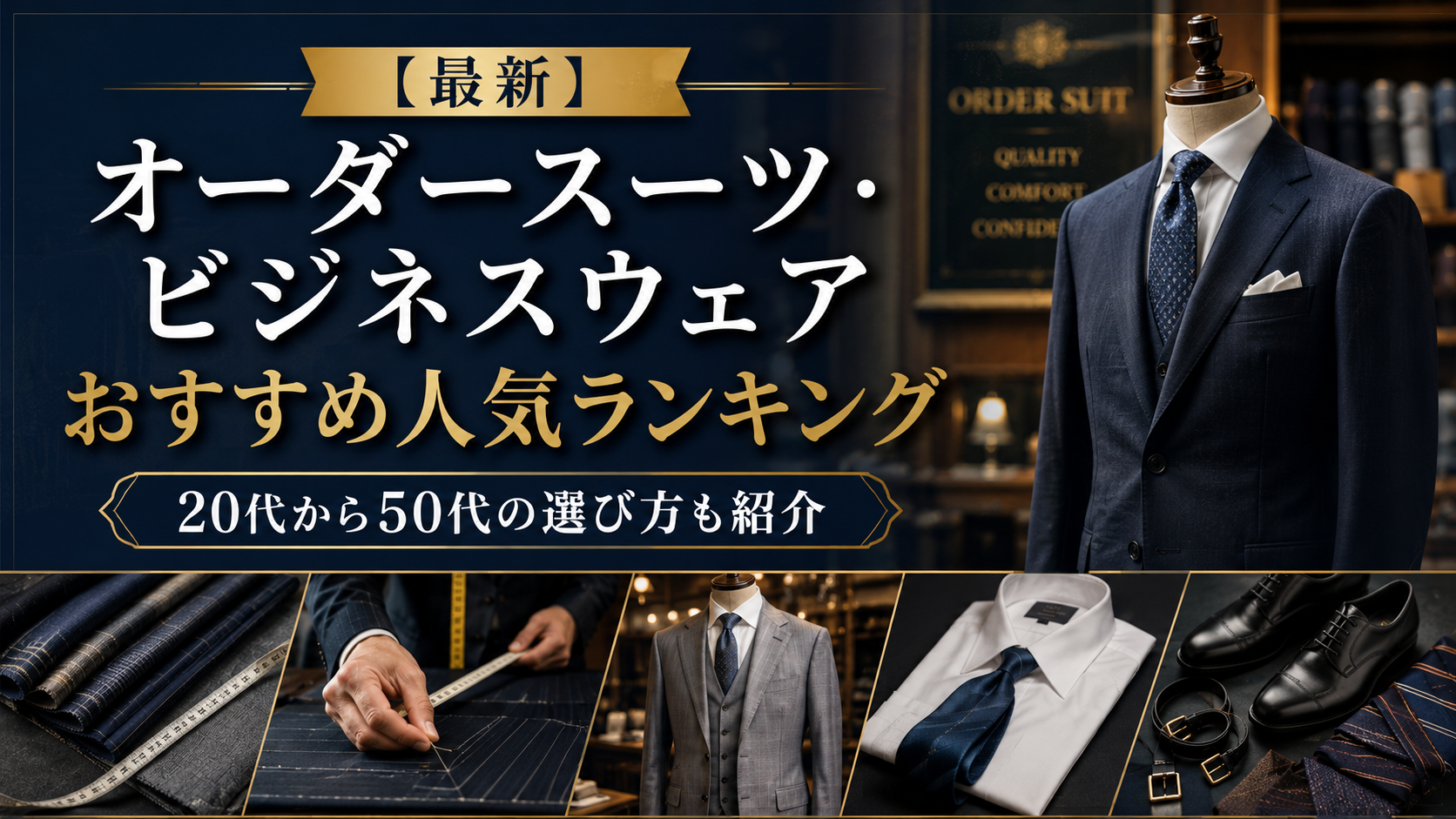 【最新】オーダースーツ・ビジネスウェアおすすめ人気ランキング｜20代から50代の選び方も紹介