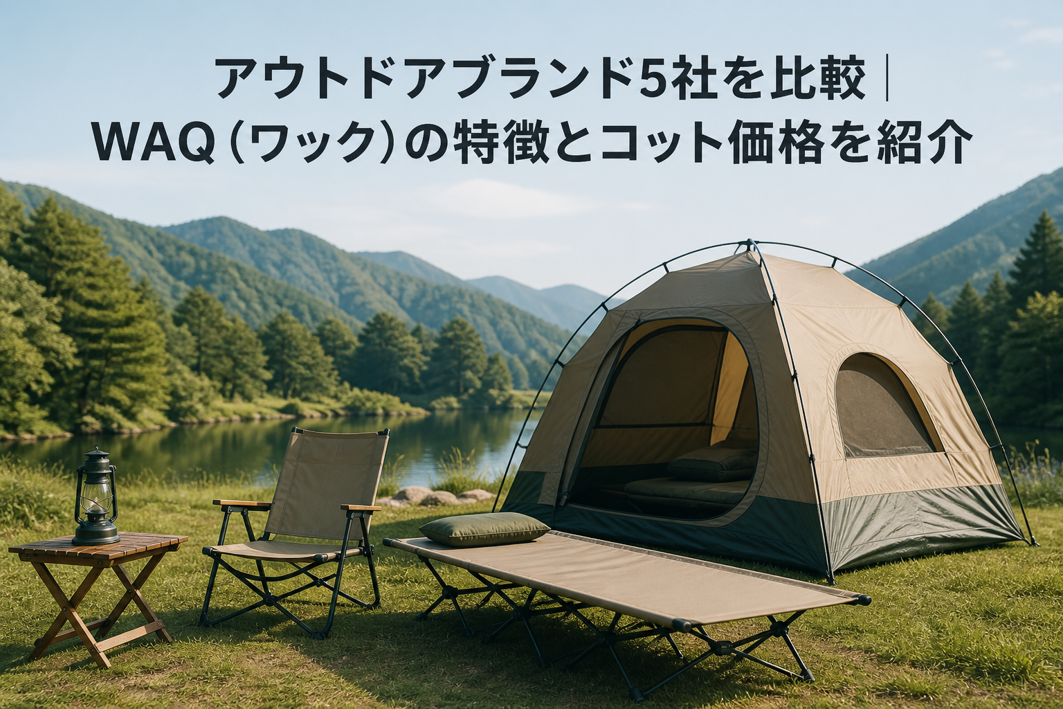 アウトドアブランド5社を比較|WAQ(ワック)の特徴とコット価格を紹介