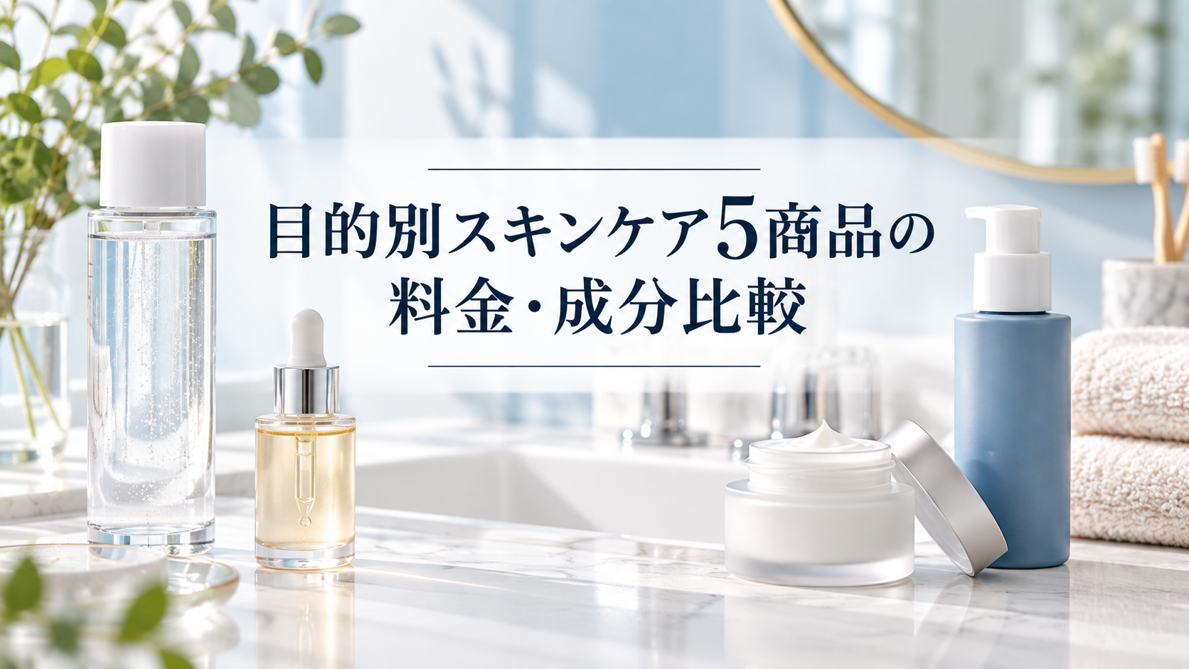 目的別スキンケア5商品の料金・成分比較|プリモディーネ・NULLを含む選び方